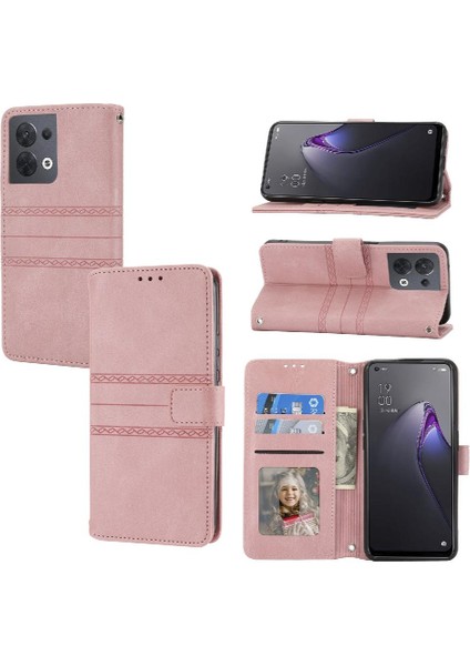 Oppo Oppo 8 5g Için Flip Case Kickstand Cüzdan Kılıf Darbeye Koruyucu (Yurt Dışından)