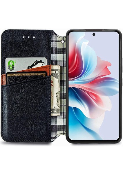 Oppo Oppo 11F 5g Için Kılıf Zarif Iş Deri Çanta Moda Tasarımı (Yurt Dışından)