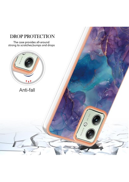 Motorola Moto G54 Darbeye Dayanıklı Mermer Silikon Tampon Tpu ile Uyumlu (Yurt Dışından) fiyatları