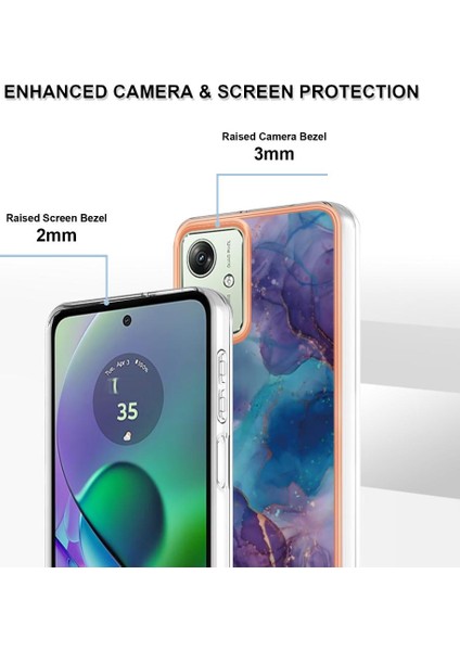 Motorola Moto G54 Darbeye Dayanıklı Mermer Silikon Tampon Tpu ile Uyumlu (Yurt Dışından) fırsatları