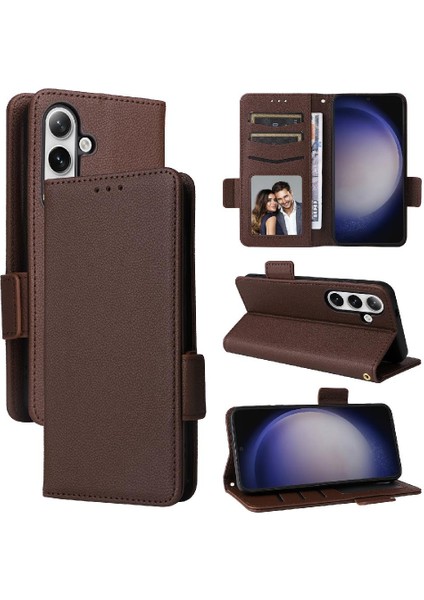 Samsung Galaxy S24 Cüzdan Manyetik Yan Toka Pu Deri Kart (Yurt Dışından)