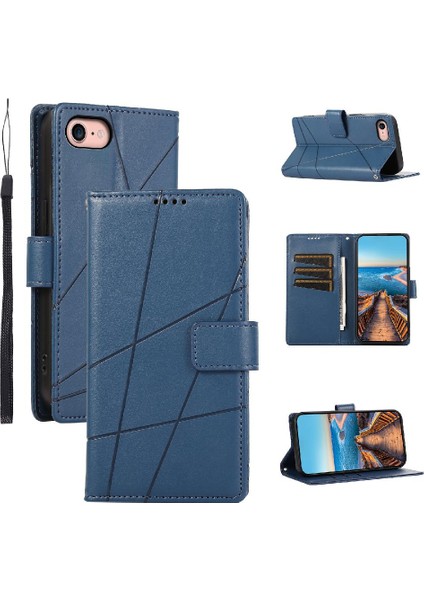 Iphone 7/8 Için Flip Case Kickstand Şok Emici Darbeye Üç Kart (Yurt Dışından)