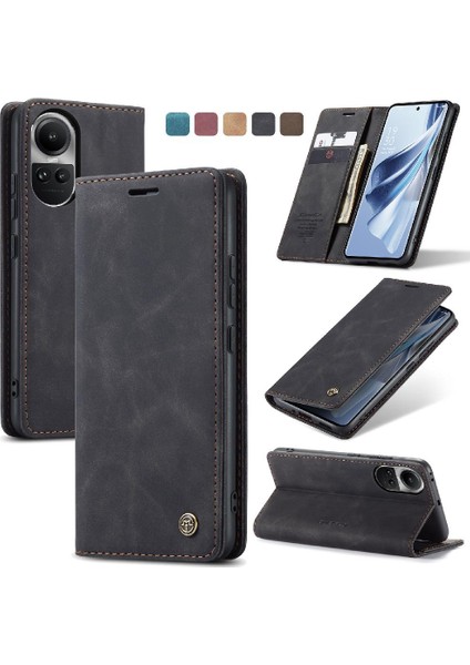 Oppo Oppo 10 Pro 5g Için Flip Case Vintage Pu Deri Cüzdan Kılıf Kart Yuvası (Yurt Dışından)