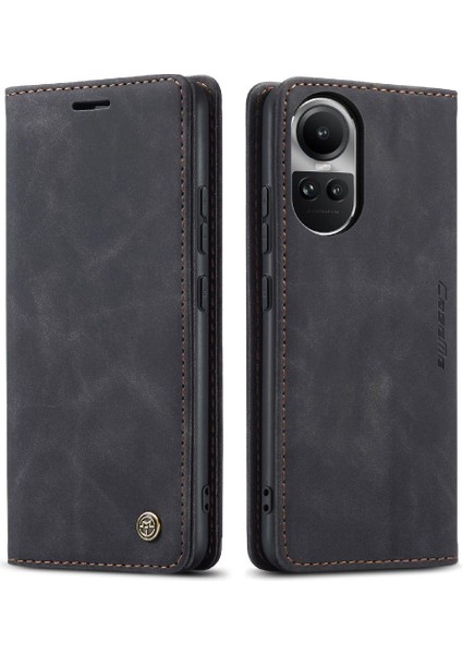 Oppo Oppo 10 Pro 5g Için Flip Case Vintage Pu Deri Cüzdan Kılıf Kart Yuvası (Yurt Dışından)