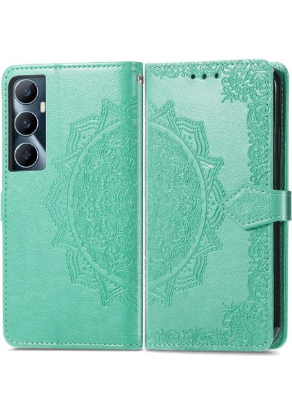 Realme C65 Için Flip Case Zarif Desen Basit Iş Kapak Kılıfı (Yurt Dışından)