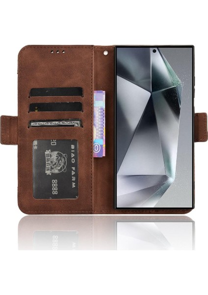 Samsung Galaxy S24 Ultra Manyetik Kapatma Deri Cüzdan Kapak Için Kılıf (Yurt Dışından) modelleri