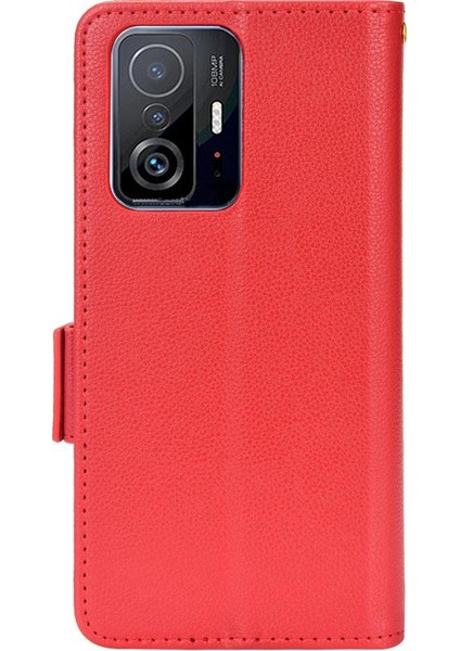 Xiaomi 11T/11T Pro Manyetik Cüzdan Yan Toka Kart Yuvaları Tutucu (Yurt Dışından)