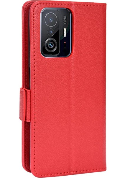 Xiaomi 11T/11T Pro Manyetik Cüzdan Yan Toka Kart Yuvaları Tutucu (Yurt Dışından)