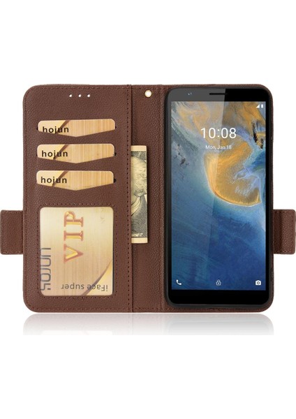 Zte Blade Case Yan Toka Cüzdan Pu Deri Manyetik Kart Yuvaları (Yurt Dışından)