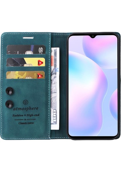 YH Mall Xiaomi Redmi 9A Için Flip Case Deri Kılıf Darbeye Cüzdan Basit Flip (Yurt Dışından)