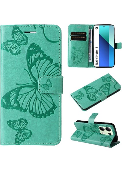 Xiaomi Redmi Not 13 Için Flip Case 4g Flip Kickstand Pu Deri Darbeye (Yurt Dışından)