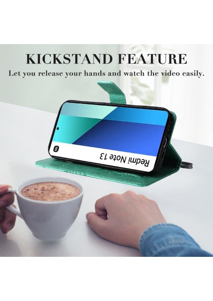Xiaomi Redmi Not 13 Için Flip Case 4g Flip Kickstand Pu Deri Darbeye (Yurt Dışından)