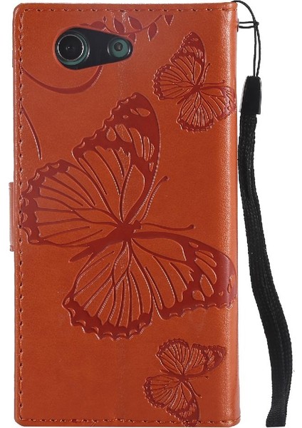 YH Mall Sony Xperia Z3 Mini Pu Deri Darbeye Kapak Için Flip Case Manyetik (Yurt Dışından)