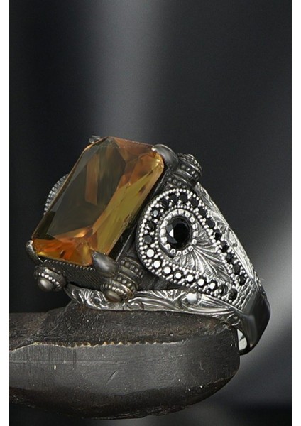 Zultanit (Renk Değiştiren) Taşlı 925 Ayar Gümüş Erkek Yüzük fiyatları