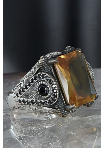 Zultanit (Renk Değiştiren) Taşlı 925 Ayar Gümüş Erkek Yüzük modelleri