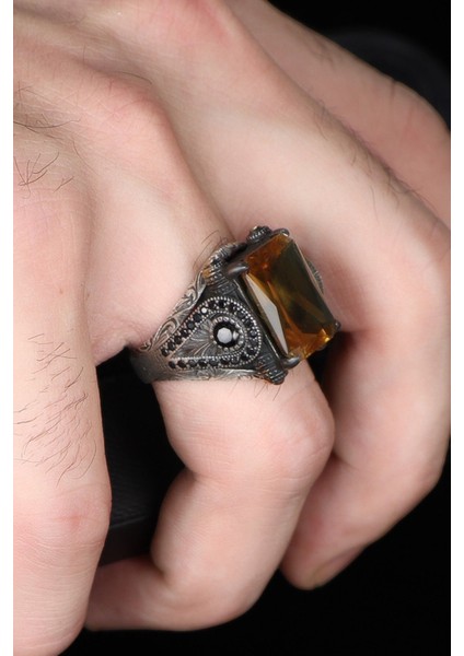 Zultanit (Renk Değiştiren) Taşlı 925 Ayar Gümüş Erkek Yüzük indirimleri