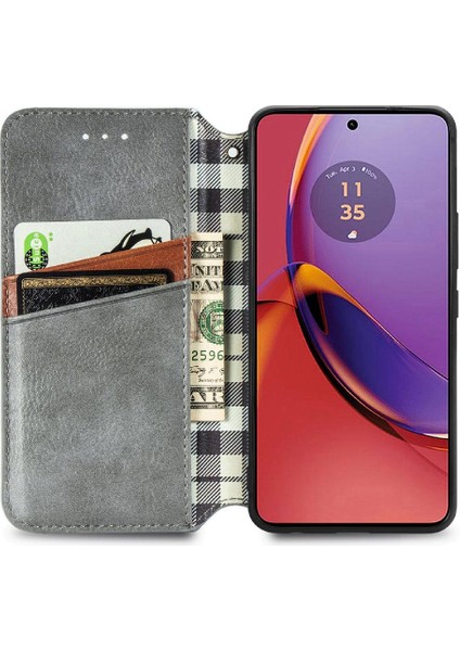 Motorola Moto G84 5g Deri Kılıf Kapak Çevirin Cüzdan Fonksiyonu (Yurt Dışından)