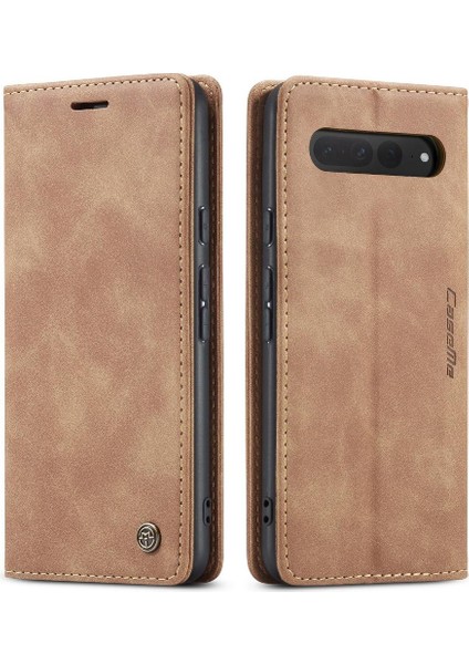 Google Piksel 7 Pro Için Flip Case Vintage Pu Deri Cüzdan Kılıf Kart Yuvası (Yurt Dışından)