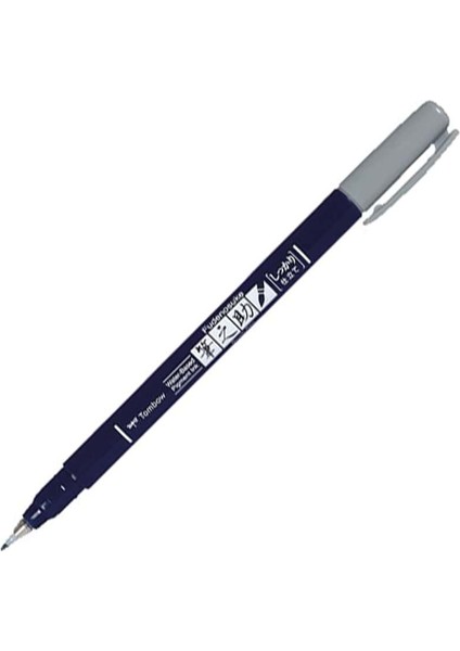 : Fudenosuke : Fırça Uçlu Renkli Çizim & Kaligrafi Kalemi : Gri