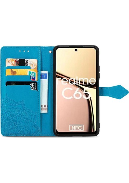 Realme C65 Için Flip Case Zarif Desen Basit Iş Kapak Kılıfı (Yurt Dışından)