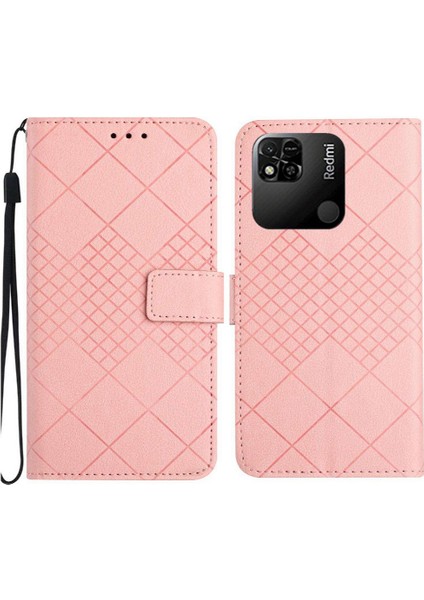 El Kayışı Cüzdan Pu ile Xiaomi Redmi 9c Manyetik Kapak Için Flip Case (Yurt Dışından)