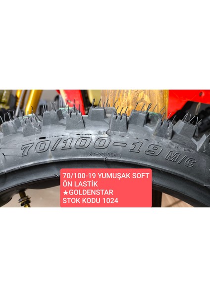 Golden Star Goldenstar 70/100-19 Yumuşak Soft Ön Lastik XF57. Enduro Cross. Kuba Black Cat Ön Lastik. Stok Kodu 1023