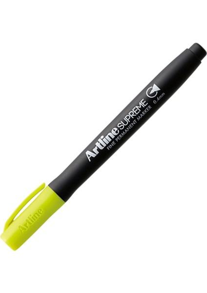 : Supreme : Ince Uçlu Markör Kalem : 0,4 mm : Mavimsi Sarı