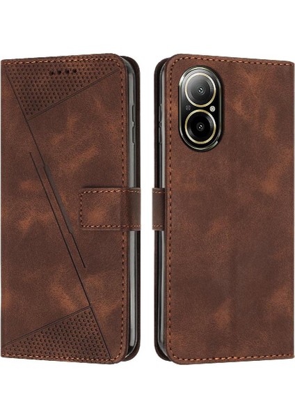 Realme C67 4g Pu Deri Için Kılıf Tam Koruma Yan Toka Darbeye (Yurt Dışından)