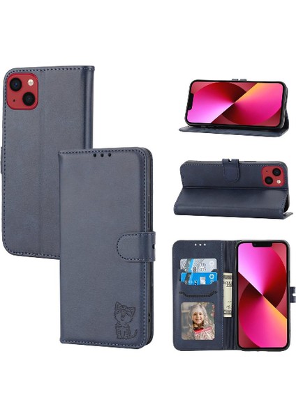 Iphone 13 Mini Için Cüzdan Durumda Tüm Yuvarlak Koruma Kickstand Kart Tutucu (Yurt Dışından)