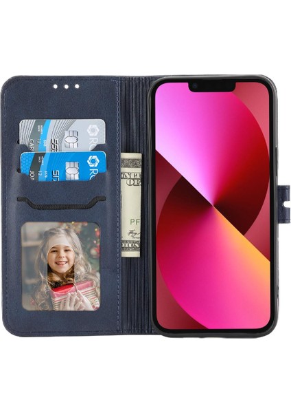 Iphone 13 Mini Için Cüzdan Durumda Tüm Yuvarlak Koruma Kickstand Kart Tutucu (Yurt Dışından)