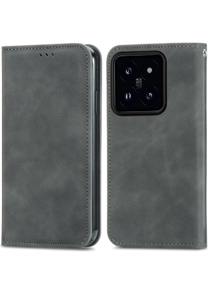 Xiaomi 14 5g Için Flip Case Kapak Darbeye Deri Kılıf Cüzdan (Yurt Dışından)