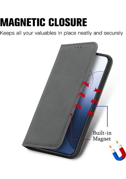 Xiaomi 14 5g Için Flip Case Kapak Darbeye Deri Kılıf Cüzdan (Yurt Dışından)