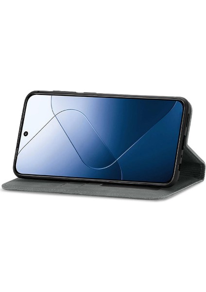 Xiaomi 14 5g Için Flip Case Kapak Darbeye Deri Kılıf Cüzdan (Yurt Dışından)