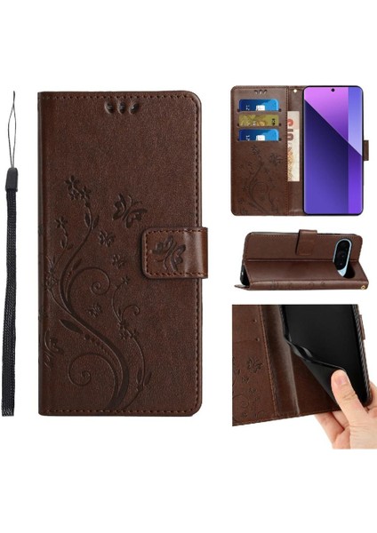 Google Pixel 9 Pu Deri Manyetik Kapatma Kickstand Kartı Için Filp Durumda (Yurt Dışından)