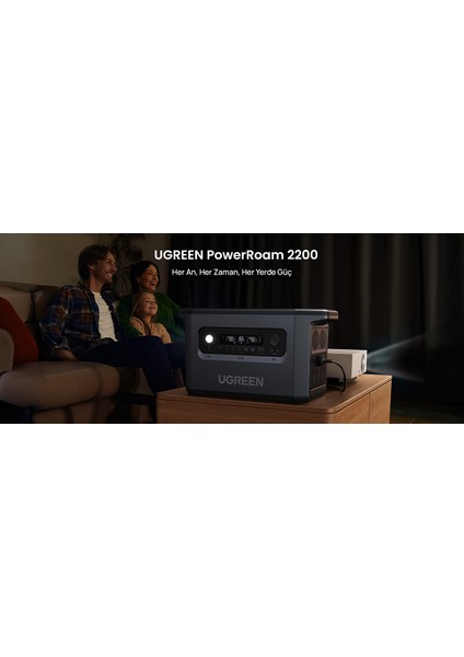 Powerroam Taşınabilir Güç Kaynağı - 2048WH Kapasite, 2400W (U-Turbo 3500W) Çıkış Gücü, Ev, Karavan ve Dış Mekan Kullanımı Için Lifepo4 Bataryalı Solar Jeneratör - (Ugreen Türkiye Garantili)