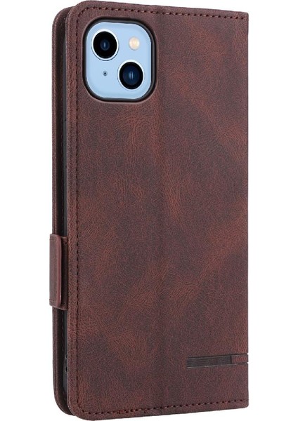 Kart Tutucu Kickstand Deri Folio Flip ile iphone 14 Plus Için Kılıf (Yurt Dışından)
