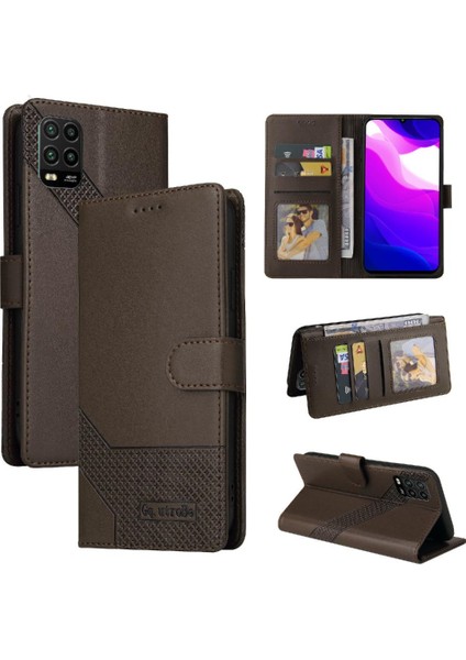 Xiaomi 10 Lite Için Flip Case Üç Kart Yuvaları Kickstand Darbeye 4 (Yurt Dışından)