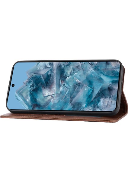 Google Piksel 9 Kart Tutucu Kickstand Için Cüzdan Durumda Tüm Yuvarlak Kabartmalı (Yurt Dışından)