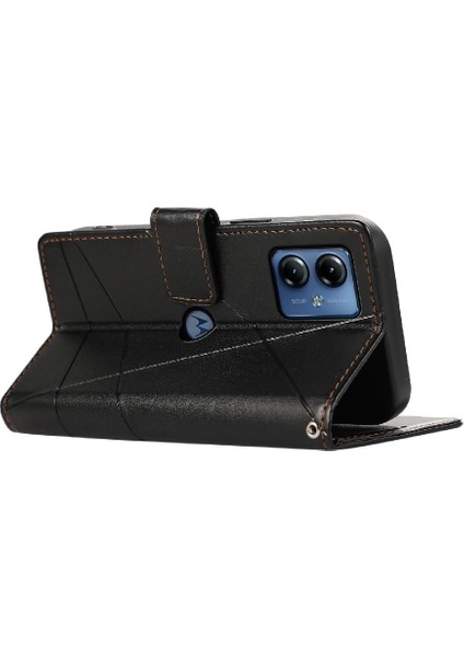 Motorola Moto G14 Kickstand Üç Kart Yuvaları Şok Için Flip Case (Yurt Dışından) indirimleri