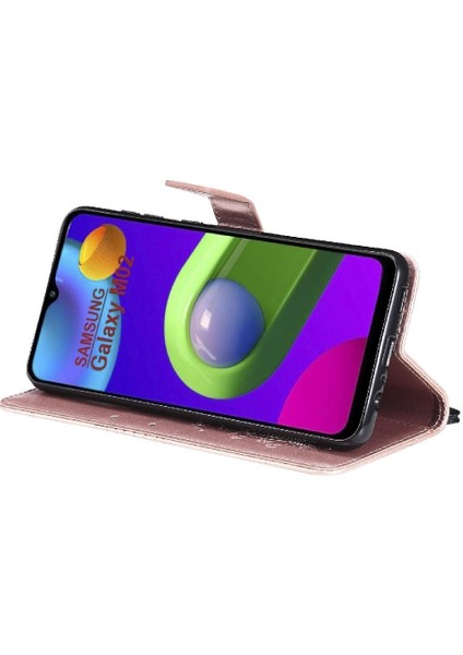 Samsung Galaxy A02 Için Flip CASE/M02 Pu Deri Darbeye Kapak ile Çevirin (Yurt Dışından)