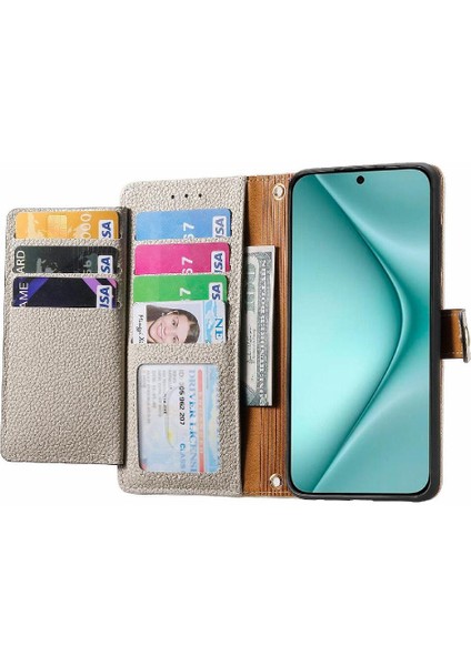 Huawei Pura 70 Için Flip Case Aşk Deri Kılıf Cüzdan Fermuar Darbeye (Yurt Dışından)