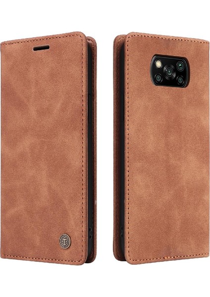 Xiaomi Poco X3 Nfc Için Flip Case Darbeye Deri Kılıf Kapak Çevirin (Yurt Dışından)