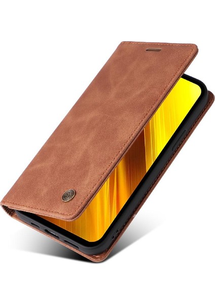 Xiaomi Poco X3 Nfc Için Flip Case Darbeye Deri Kılıf Kapak Çevirin (Yurt Dışından)