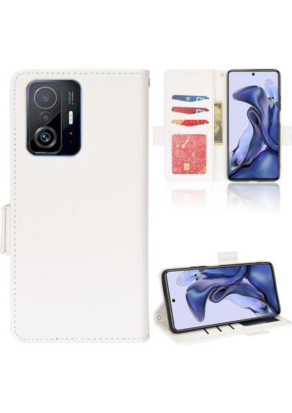 Xiaomi 11T/11T Pro Manyetik Cüzdan Yan Toka Kart Yuvaları Tutucu (Yurt Dışından)