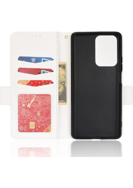 Xiaomi 11T/11T Pro Manyetik Cüzdan Yan Toka Kart Yuvaları Tutucu (Yurt Dışından)
