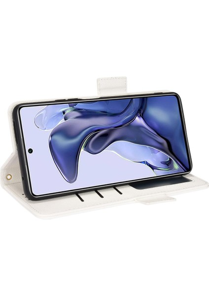 Xiaomi 11T/11T Pro Manyetik Cüzdan Yan Toka Kart Yuvaları Tutucu (Yurt Dışından)
