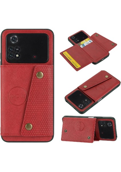 Cüzdan Kılıf Için Xiaomi Poco X4 Pro 5g Kickstand Darbeye Koruyucu Kılıf (Yurt Dışından) fırsatları