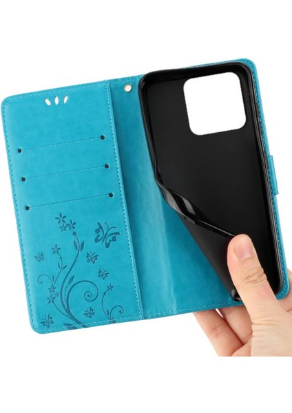 Xiaomi Redmi Not 13 4g Pu Deri Kickstand Manyetik Kart Için Filp Durumda (Yurt Dışından)