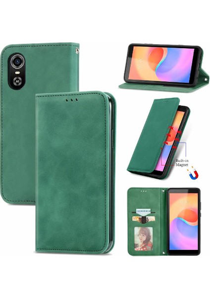 Zte Blade Case Artı Kordon Basit Iş Deri Kılıf Cüzdan (Yurt Dışından)