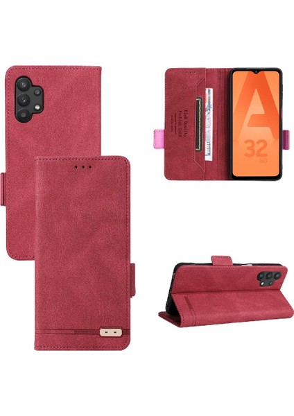 Samsung Galaxy A32 5g Deri Folio Flip Case Koruyucu Kapak (Yurt Dışından)